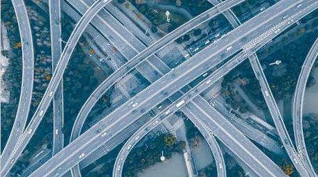 4K震撼城市高架车流延时