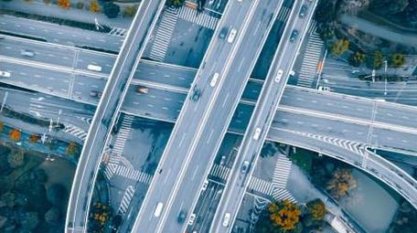 4K震撼城市高架车流延时