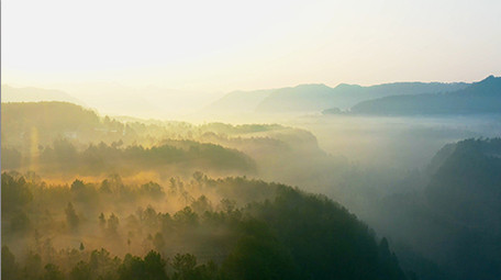 4K航拍清晨大山云海视频素材