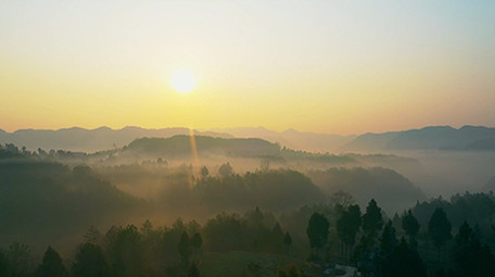 4K航拍清晨大山云海视频素材