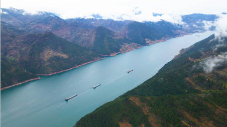 船舶运输大好河山长江水资源自然生态