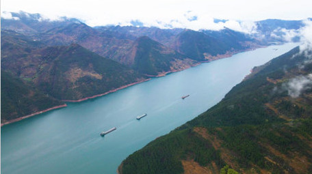 船舶运输大好河山长江水资源自然生态