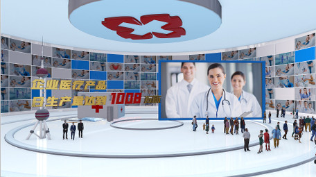 医疗企业照片墙数据图文展示AE模板