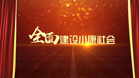 大气金色图文精准扶贫汇聚AE模板