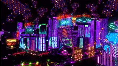 震撼炫酷赛博朋克城市宣传展示AE模板