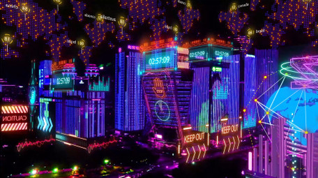 震撼炫酷赛博朋克城市宣传展示AE模板