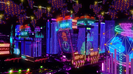 震撼炫酷赛博朋克城市宣传展示AE模板