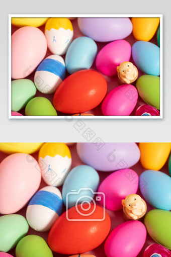 复活节彩蛋兔子素材背景图片