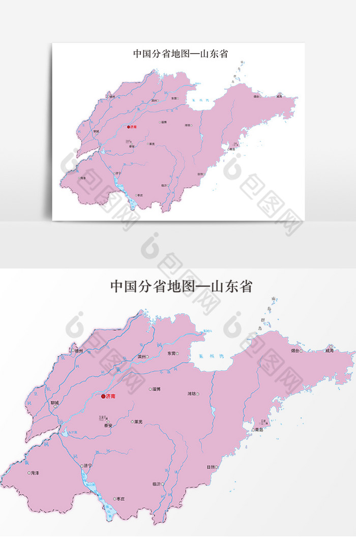 中国地图省份地标山东省地图