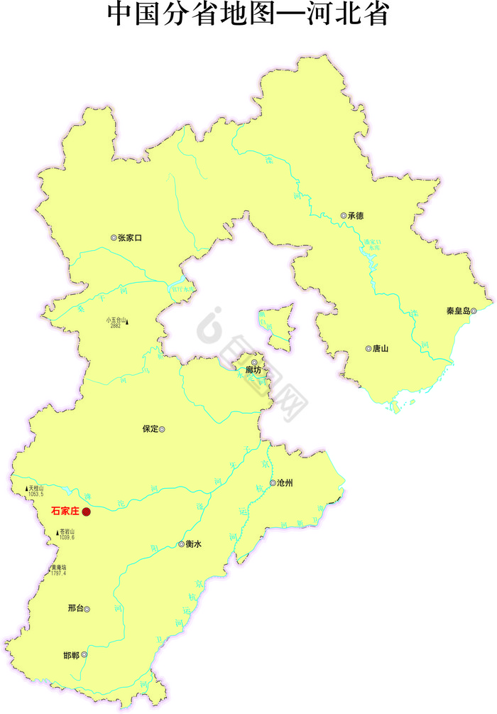 中国地图省份地标河北省地图