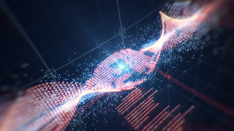 网格空间粒子光点科技logo片头AE模板