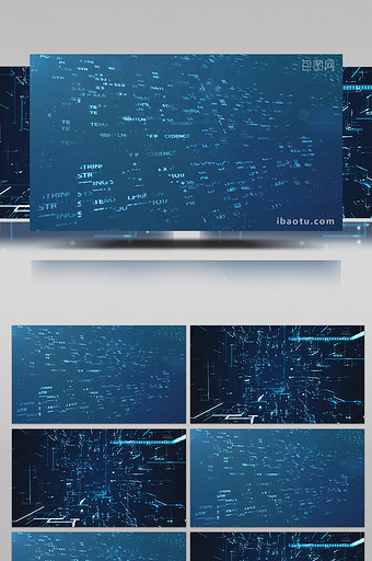 蓝色4K科技背景视频素材图片