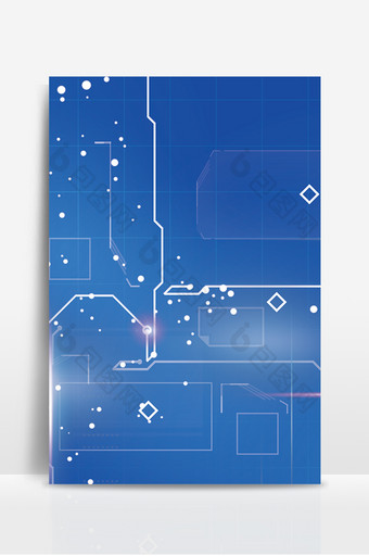 蓝色渐变电子商务科技海报背景图片