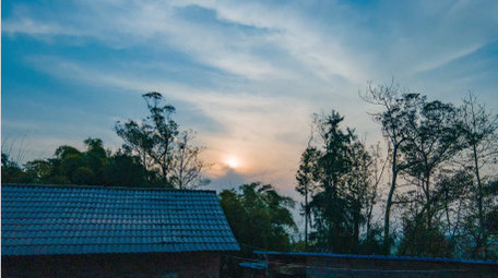 4K延时<strong>乡村</strong>日落宁静田园风