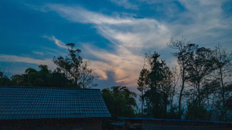 4K延时<strong>乡村</strong>日落宁静田园风