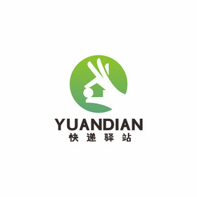 快递驿站速度外送中心logo标志vi