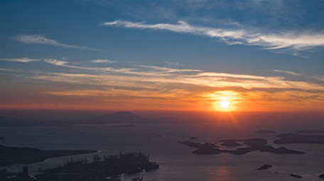 4k深圳梧桐山顶日出延时拍摄