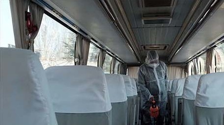 交通运输大巴车大客车疫情客运疫情出行消毒