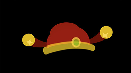 简单扁平画风服饰类古风状元帽mg动画