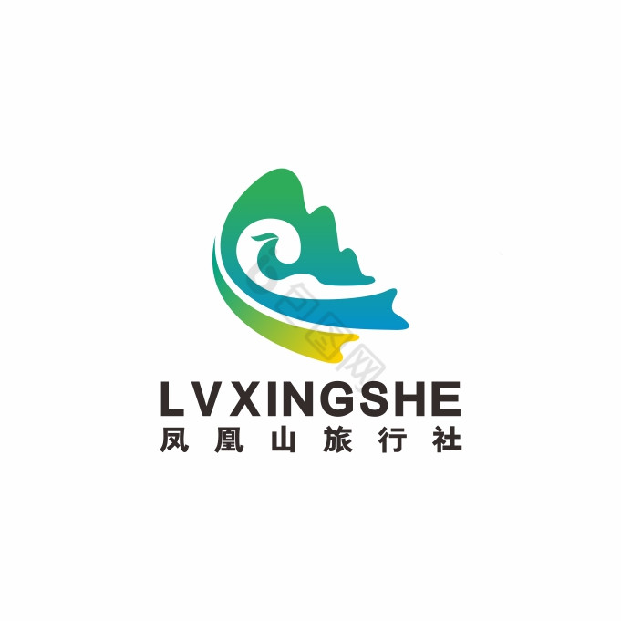 凤凰旅行社山水旅游LOGO标志VI