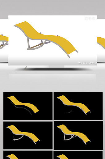 简单扁平画风生活用品类太阳椅mg动画图片