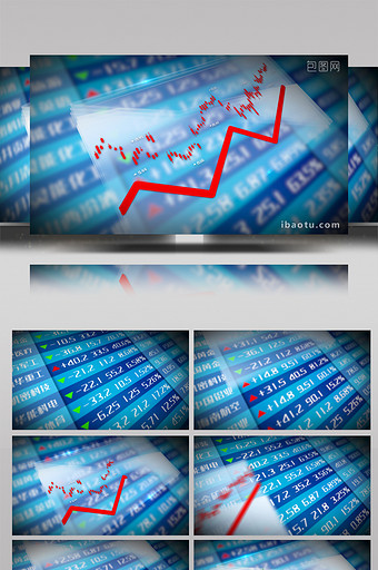 股票跌幅科技背景视频AE模板图片
