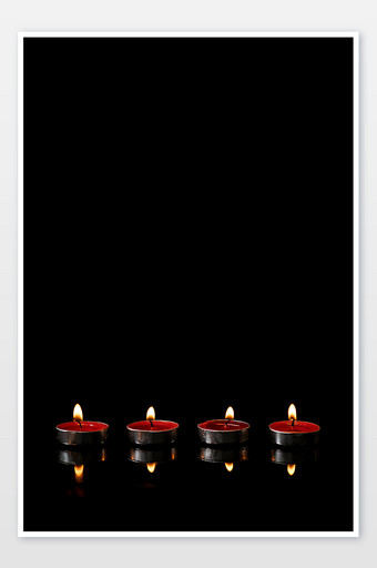 缅怀祈福创意蜡烛黑色背景图片