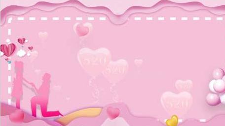 唯美简约卡通婚礼背景视频