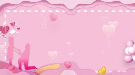 唯美简约卡通婚礼背景视频
