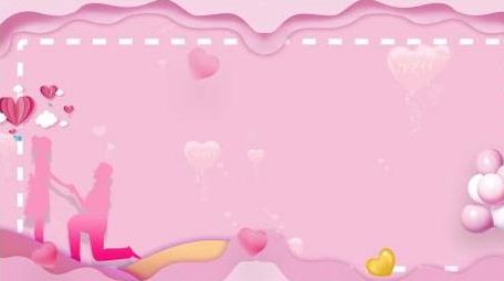 唯美简约卡通婚礼背景视频