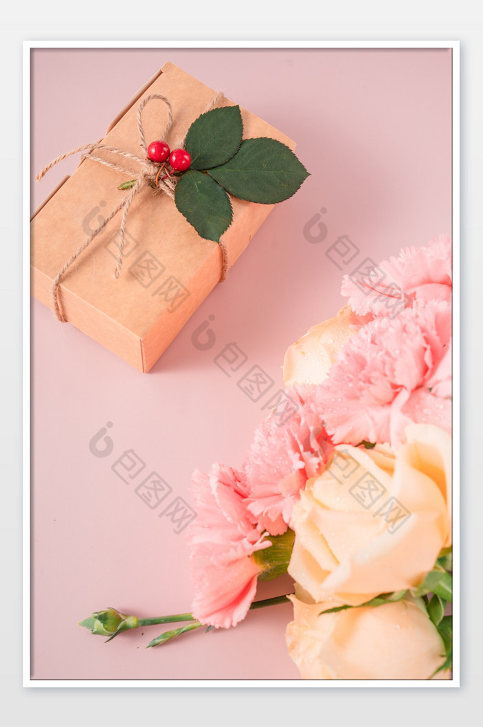 粉色花朵礼物鲜花摄影图图片图片