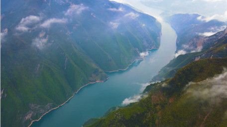 4K航拍长江三峡大好河山风景绿水青山