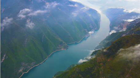 4K航拍长江三峡大好河山风景绿水青山