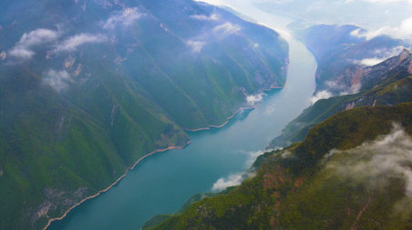 4K航拍长江三峡大好河山风景绿水青山