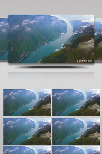 4K航拍长江三峡大好河山风景绿水青山图片
