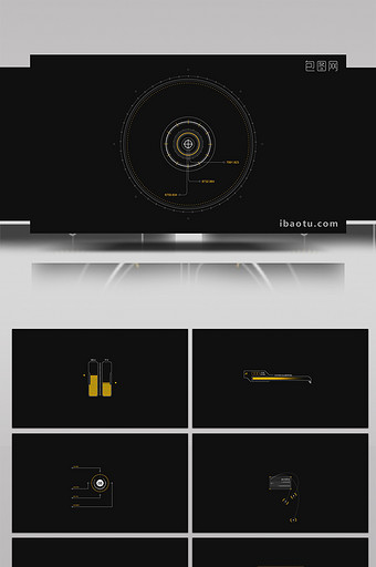 HUD科技互联网元素AE模板图片