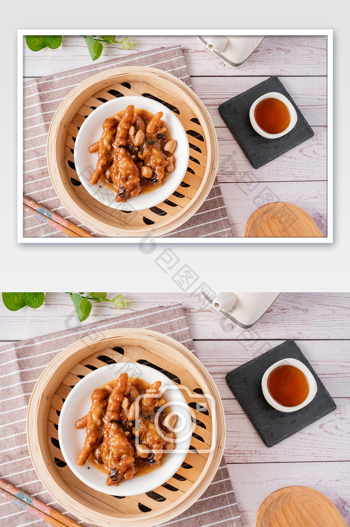广式茶点凤爪美食摄影图图片图片