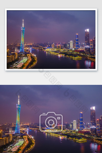 广州大气的珠江新城cbd群建筑摄影图片