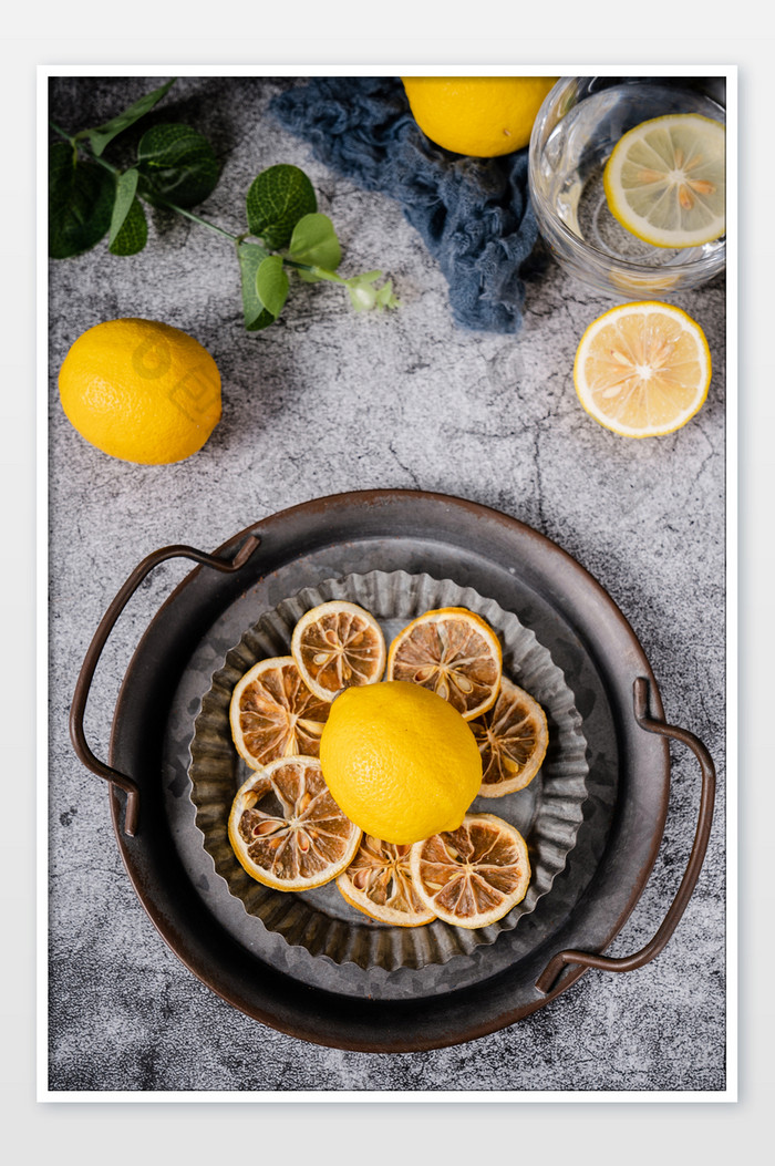 夏日水果柠檬食品摄影图图片图片