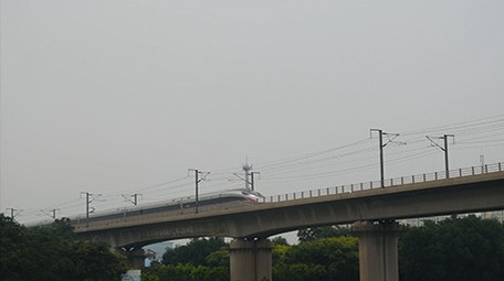 城市交通高铁运输实拍