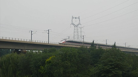 城市交通高铁运输实拍