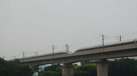 城市交通高铁运输实拍