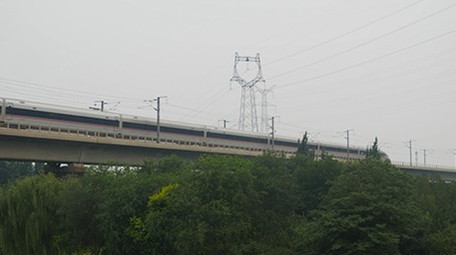 城市交通高铁运输实拍