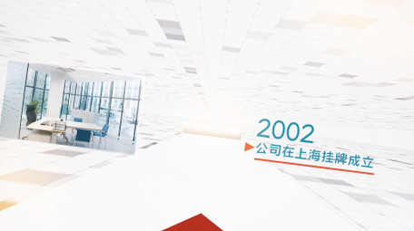 简洁卷轴企业历程时间轴发展图文AE模板