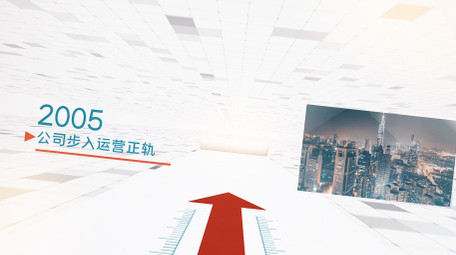 简洁卷轴企业历程时间轴发展图文AE模板