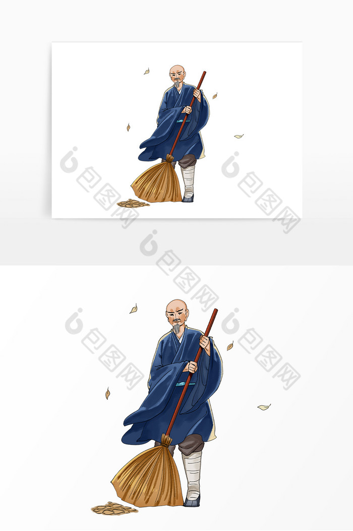 扫地和尚僧侣僧人图片图片