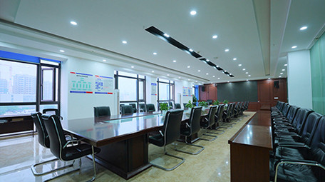 4k商务明亮大型会议室内部实拍