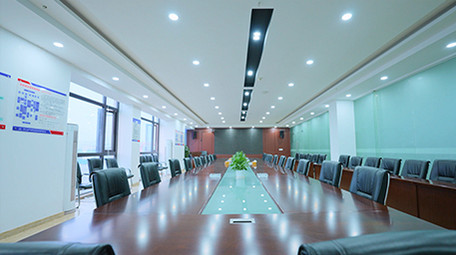 4k商务明亮大型会议室内部实拍