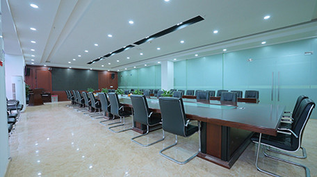 4k商务明亮大型会议室内部实拍