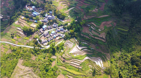 4K航拍<strong>乡村</strong>梯田农田农业农村耕地